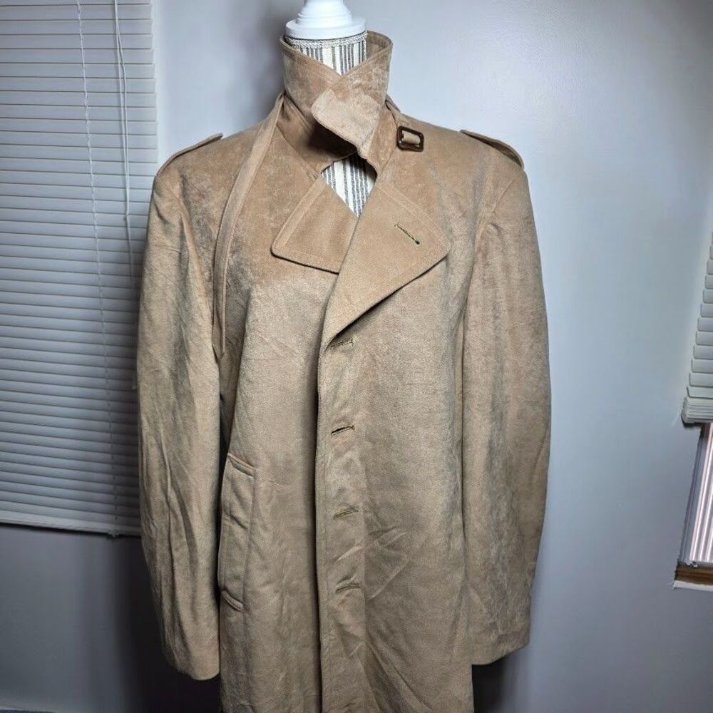 VTG 1970's StratoJac Strato Suede Men's 46 Tan Water Repellent Coat Union Made